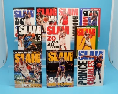 Lote de 10 • 1996-97 NBA Hoops Skybox insertos SLAM • Miller Shaq Rodman Payton Foto 1 de 4
