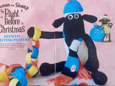 Shaun the Sheep The Flight Before Christmas with Paperchain Knitting Pattern - Image 1 of 2