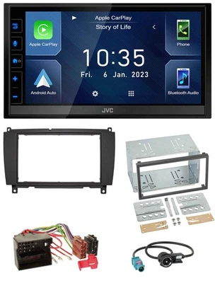JVC DAB Bluetooth MP3 USB 2DIN Autoradio für Mercedes CLK C209 A209 04-10 - Bild 1 von 4