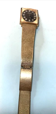 VTG LONGINES DIAMOND DIAL WRIST WATCH GF & ORIGINAL GOLD FILLED BAND  -  G22 - Image 1 of 4