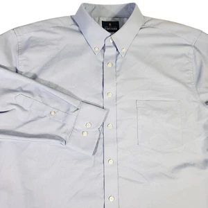 Stafford Coolmax Oberhemd Herren XL 17-17,5 34-35 Regular Fit Langarm Blau - Bild 1 von 10