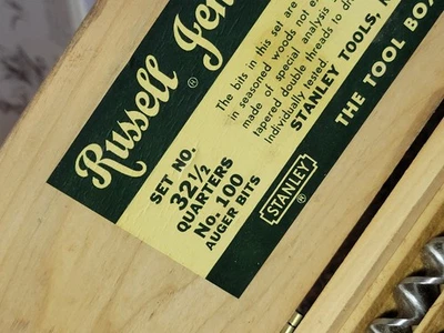 Juego de brocas de barrena Russell Jennings en caja de tres niveles Foto 1 de 4