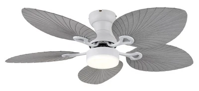 Energieeffizienter Ceiling Fan With LED Remote Control Timer Elise White 107cm - Image 1 of 4