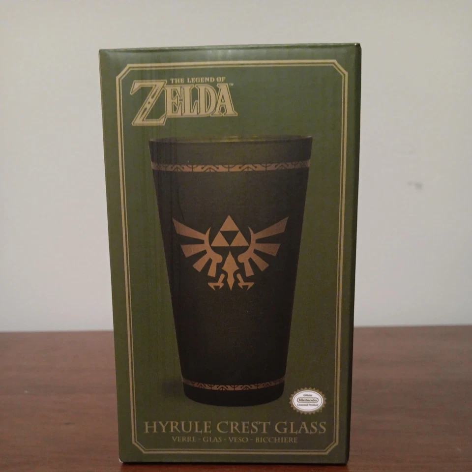 Zelda Hyrule Crest Glass con licencia oficial de Nintendo, mercancía rara Foto 1 de 4