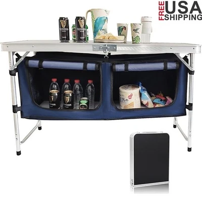 Mesa de Camping Portátil Plegable Ligera Ahorro de Espacio Exterior Mesa de Comedor Nueva Foto 1 de 4