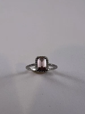 Anillo circonita turmalina de plata de ley 925 Foto 1 de 4