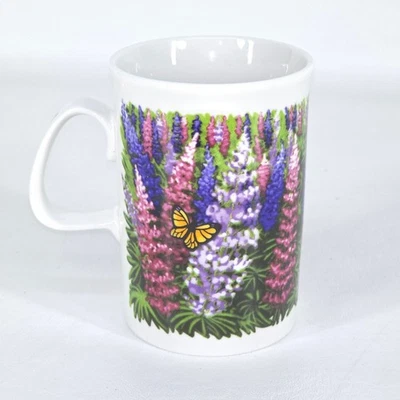 Nova Scotia Souvenir Mug Delta Collection Lupine Flower Butterfly Ceramic Cup - Image 1 of 4