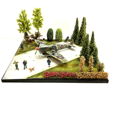 Diorama 1:48 - Seconda Guerra Mondiale Edward spitfire in pista di decollo - Immagine 1 di 4