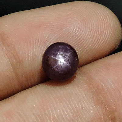 4.20Cts Natürlich Sechs Strahlen Star Rubin 7x6mm Rund Cabochon Lose Edelstein - Bild 1 von 2