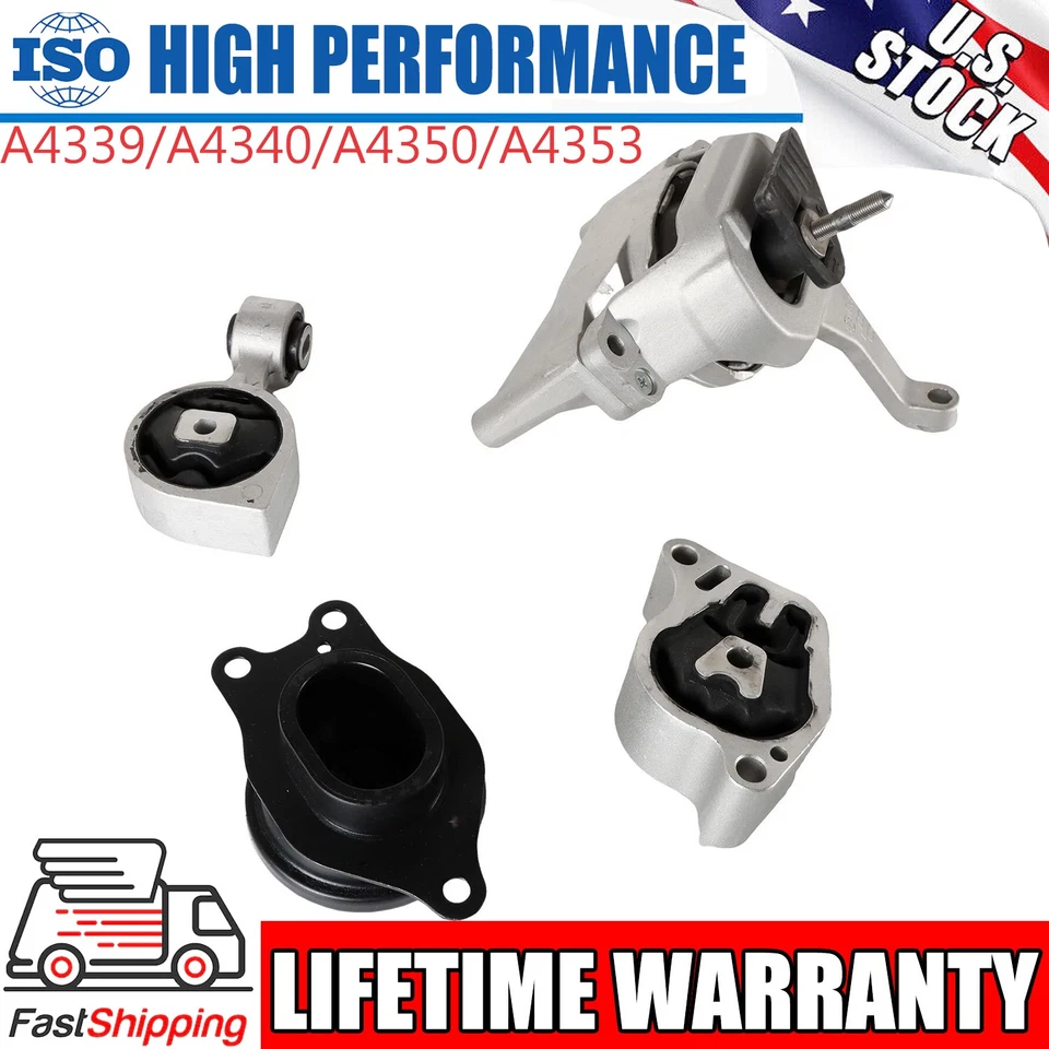 4x Engine Motor & Trans Mount for Nissan Altima 2007-2012 2.5l Auto CVT