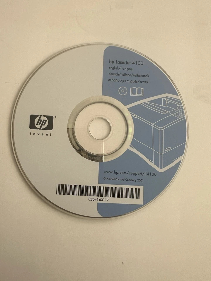 Hp Laserjet 4100 Series Printer Software Driver CD DVD only - Image 1 of 1