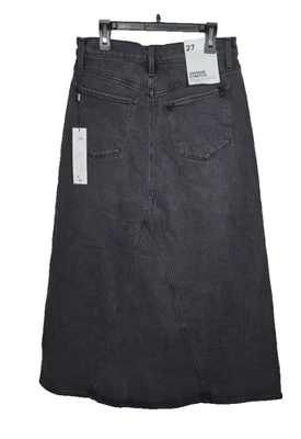 Joe's юбка женщин размер 27 черный джинсовой ткани Jean винтажный эластичной макси новый - Изображение 1 из 4