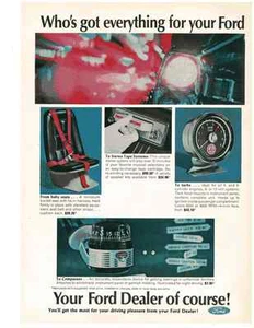 Ford 1966 accesorios/asientos de bebé, ejes, brújulas ~ anuncio impreso original - Imagen 1 de 2