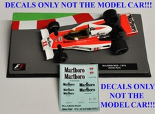 DECALS for James Hunt 1976 McLaren M23  1:43 Formula 1 Car Collection