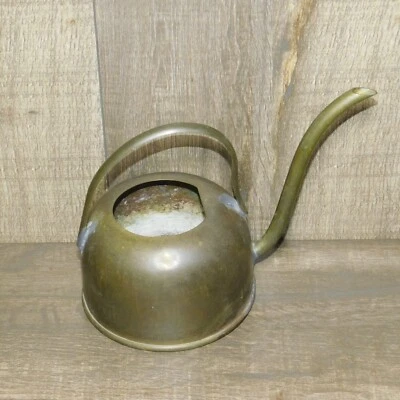 Regadera de flores de jardinería vintage MCM LATÓN con caño Foto 1 de 4