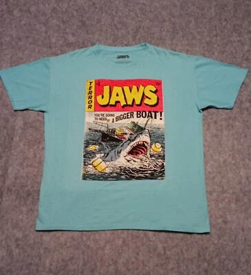 JAWS Shark TShirt  Your Gonna Need A Bigger Boat Size Large  Blue  - Image 1 of 4