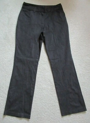 NWOT Fashion Bug Gray Thick Stretch Straight Leg Front Seam Career Casual Pant 8 - Image 1 of 4