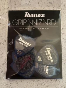 NEW Ibanez GRIP WIZARD Sand Guitar Picks Pick Plectrum Medium 0.75mm thick BLUE - Picture 1 of 1