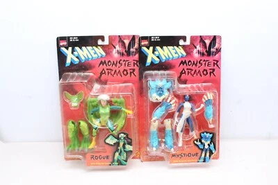 Lote de (2) figuras de acción Toy Biz 1997 Marvel Monster Armor X-Men Roguo Mystique Foto 1 de 4
