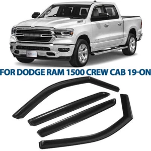 For 2019-2024 Ram Crew Cab In Channel Window Deflector Visor Rain Guard Dgajymhs - Picture 1 of 6