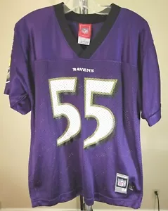 Baltimore Ravens NFL Rebook Classic Purple Terrell Suggs #55 Youth Medium Jersey - Picture 1 of 5
