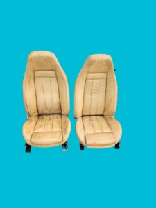 BENTLEY CONTINENTAL GTC 2008 PAIR OF LEATHER FRONT SEATS - CREAM - Picture 1 of 17