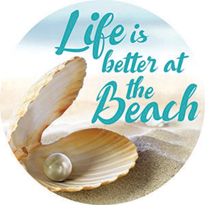 Автомобильный подстаканник Life is Better at the Beach Absorbent Stone 72845 - Изображение 1 из 1