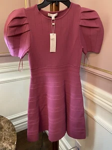 GB Girls Dress Size L Mauve-Social Puff Sleeve Dress - Picture 1 of 3