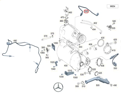 Sensore NOX e O2 Originale Mercedes-Benz A0009055813 Prima Catalizzatore OM654 Nuovo - Immagine 1 di 3