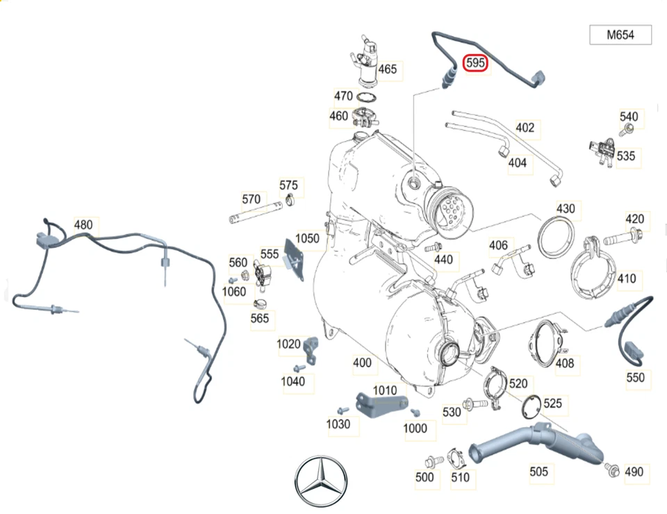 Sensor delantero catalizador original Mercedes-Benz A0009055813 NOX y O2 OM654 nuevo - Imagen 1 de 3