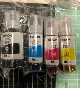 Tinta Original Epson 502 EcoTank 1 Negra, Amarilla, Cian, Magenta Exp.2028 Nueva Sellada - Imagen 1 de 1