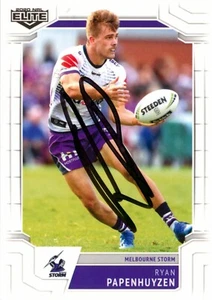 Signed 2020 Melbourne Storm NRL Premiers Elite Rookie Card - Ryan Papenhuyzen - Bild 1 von 3