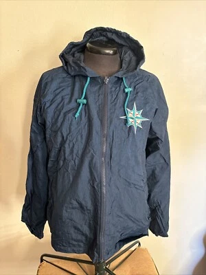 Seattle Mariners Packable Windbreaker Pro Player MLB Hooded M Baseball Full Zip - Image 1 of 4
