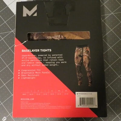 Mission Vapor Active Mens Realtree Baselayer Tights XL XXL - Image 1 of 4