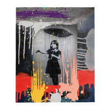 Banksy London Graffiti Art 50" by 60" Blanket fleece throw Abstract Art, Europe