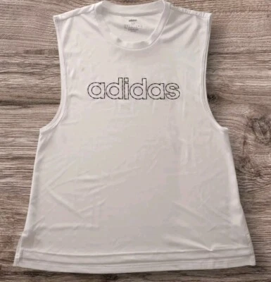 Camiseta sin mangas Adidas Aeroready para mujer - blanca/negra - mediana Foto 1 de 4