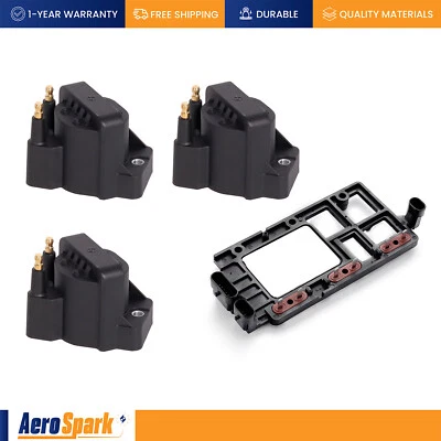 3 Ignition Coil + 10467202 Control Module for Chevy Pontiac Buick Olds Isuzu GMC - Image 1 of 4