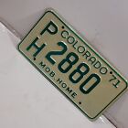 1971 Colorado Mobile Home Expired License Plate PH-2880 Man cave BAR