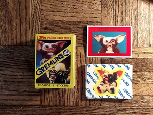 GREMLINS COMPLETE TRADING CARD SET 82 CARDS , 11 STICKERS , PUZZLE TOPPS 1984 - Picture 1 of 10