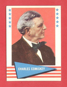 ORIGINAL 1961 FLEER BASEBALL GREATS Charles Comiskey ST. LOUIS BROWNS CARD #18