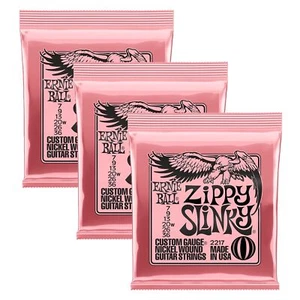 Ernie Ball Guitar Strings Zippy Slinky Nickel Wound Electric 7-36 Gauge 3 Pack