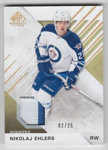 2016-17 UD SPGU NIKOLAJ EHLERS PATCH 02/25 GOLD SPECTRUM #43 SP GAME USED Jets - Picture 1 of 1