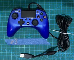 Blue Hori Wired FPS Plus Program Turbo Controller for Sony Playstation 4 #3 - Picture 1 of 3