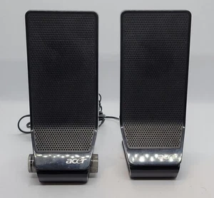 Acer MS1238UA USB Universal Computer PC Speakers & 3.5mm Jack Black - Picture 1 of 8