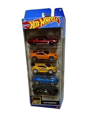 Hot Wheels 5 pack Nightburnerz 67 Shelby GT500 Nissan 300ZX Megane Trophy - Image 1 of 4