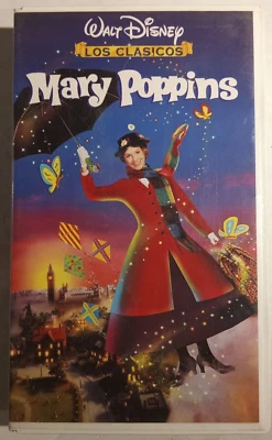 MARY POPPINS, MOVIE BY WALT DISNEY, MEXICAN VHS, SPANISH SPOKEN CHILDREN - Image 1 of 3