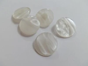 Juego de 5 botones vintage efecto texturizado blanco - Imagen 1 de 1