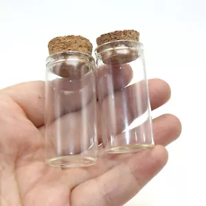 4pcs 15ml Empty Clear Glass Bottles with Cork Stopper Mini 24X50mm Essential Oil - Picture 1 of 5