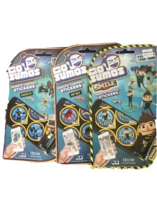 NEW GO SUMOS REMOTE CONTROL STICKERS, Lot of 3 With People, Sea Animals, Robots - Picture 1 of 4