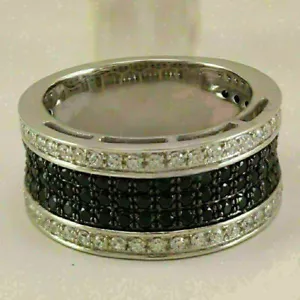 Men's 2.50CT Round Lab Created Diamond Wedding Ring 14k White Gold Plated - Picture 1 of 3